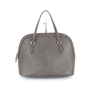 GUCCI handbag leather dark brown ladies