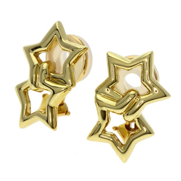 TIFFANY Double Star Earrings K18 Yellow Gold Women's &Co.