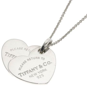 TIFFANY Return Toe Double Heart Necklace Silver Women's &Co.