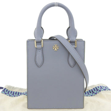 TORY BURCH Emerson shopper tote bag leather blue 10009171