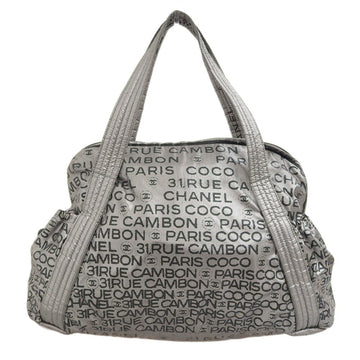 CHANEL unlimited handbag shoulder bag tote silver with seal 1