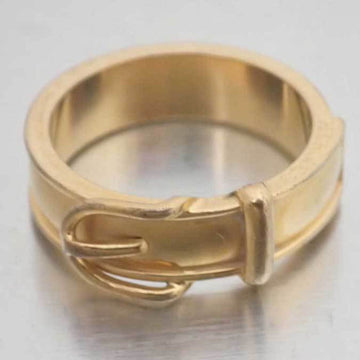 HERMES Scarf Ring Belt Motif Gold Ladies