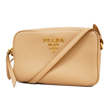 Prada Shoulder Bag Women's Leather Shoulder Bag Beige