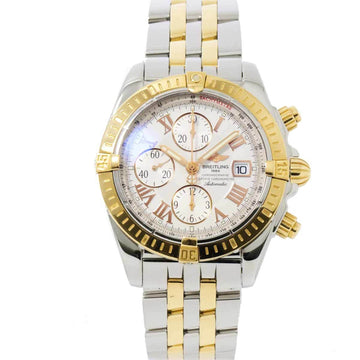 BREITLING Chronomat Evolution Combi C13356 Chronograph Men's Watch Date Silver Dial K18PG Pink Gold Automatic