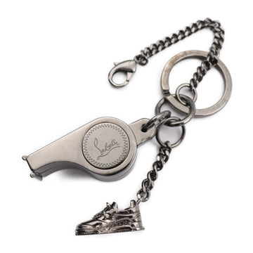 CHRISTIAN LOUBOUTIN WHISTLE KEYRING Whistle Keyring Keychain 3185068 Metal Gunmetal