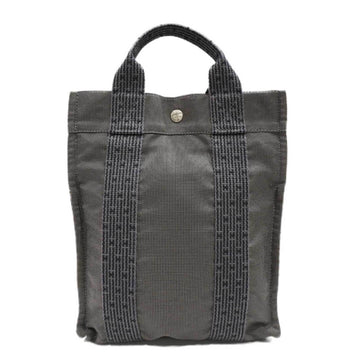 HERMES Ale Line Ad PM Handbag Rucksack Body Bag Gray Canvas Ladies Men's