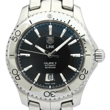 TAG HEUERPolished  Link Calibre 5 Steel Automatic Mens Watch WJ201A BF563778