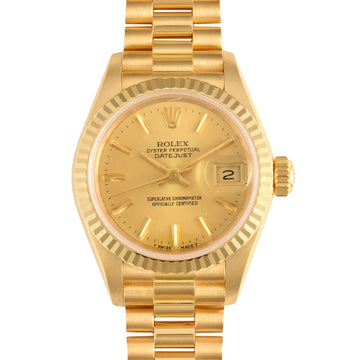 ROLEX Datejust 69178 K18YG No. 95 Ladies Automatic Watch Champagne Dial