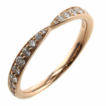 TIFFANY ring harmony band half circle 20P width about 1.8mm K18 pink gold diamond 8 ladies &Co.