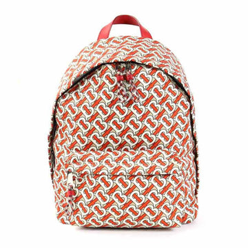 BURBERRY Backpack Nylon Orange x Beige Ivory Unisex