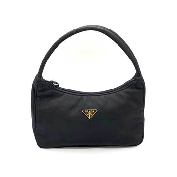 PRADA Bag Handbag Nero Black One Handle Pouch Triangle Ladies Nylon MV515