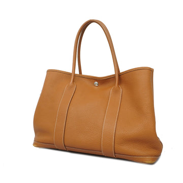 Hermes Garden Party PM T Stamp Women's Negonda Leather Handbag,Tote Bag Gold