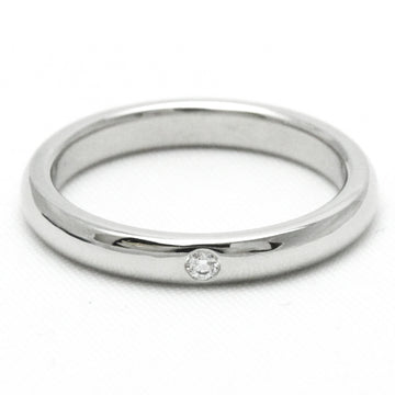 TIFFANY Stacking Band Ring Elsa Peretti 1P Diamond Platinum Fashion Diamond Band Ring Carat/0.02 Silver