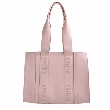 CHLOE  Leather Woody Medium Tote Bag Pink Women's