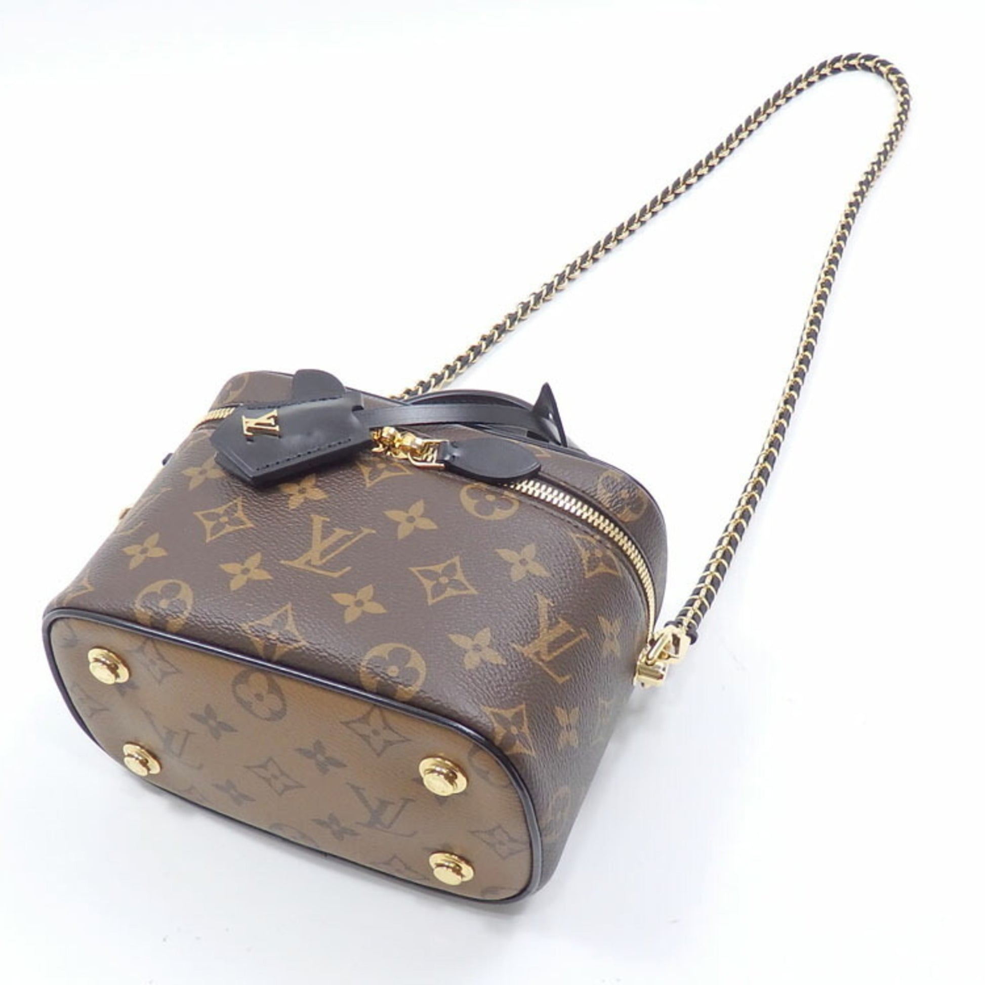 NIB Louis Vuitton Vanity PM w/ Strap Monogram Reverse Shoulder Bag M45165