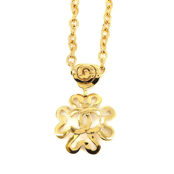 Chanel clover here mark necklace gold 95P vintage accessories