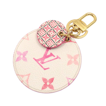 LOUIS VUITTON Bag Charm Ilustre Resort Women's M01374 Pink White Monogram Keychain Key Ring A210759