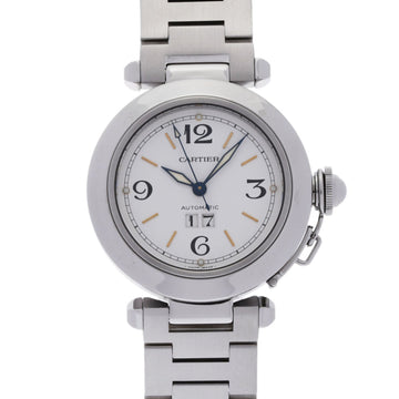 CARTIER Pasha C Big Date Boys SS Watch Automatic White Dial