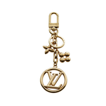 LOUIS VUITTON Portocre Chain Blooming Keychain Keyring Bag Charm M01006 Gold Plated Women's