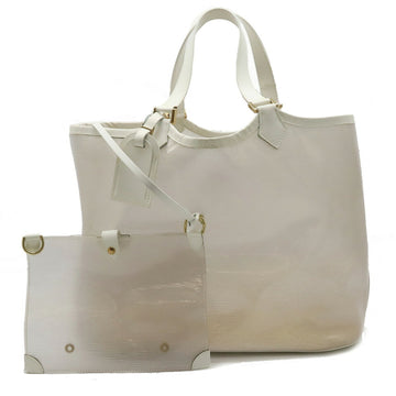 LOUIS VUITTON Epiplage Lagoon Bay Tote Bag Vinyl Leather Coconut Clear Gold M92151