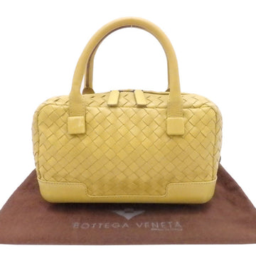 BOTTEGA VENETA handbag intrecciato mustard yellow leather ladies