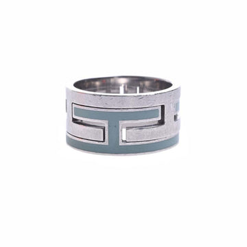 HERMES SV925 Move Ash Ring Silver/Blue No. 10 Ladies