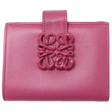 LOEWE Wallet Bifold Pink Belt Logo INFLATED ANAGRAM Inflated Anagram Leather 22 Fall/Winter Elegant Genuine