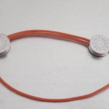 HERMES bracelet serie silver x orange metal material canvas accessories