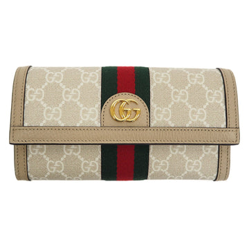 Gucci Ophidia GG Continental Beige 523153 Bifold Long Wallet Ladies Supreme