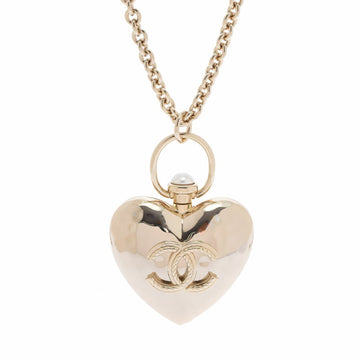 Chanel Heart Locket 22 Year Model Gold Ladies GP Necklace
