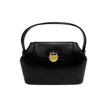 GIVENCHY Reversible Logo Hardware Leather Genuine Handbag Mini Tote Bag Black