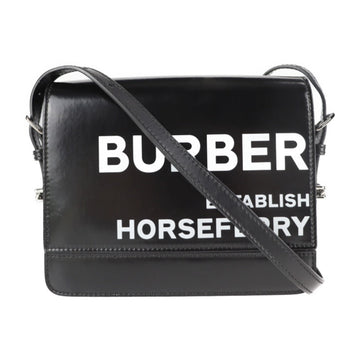 Burberry shoulder bag 8026096 cotton polyurethane leather black