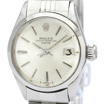 ROLEXVintage  Oyster Perpetual Date 6516 Steel Automatic Ladies Watch BF561702