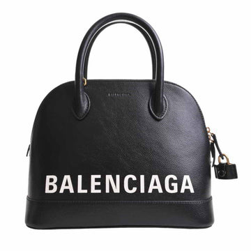 Balenciaga Leather Ville Top Handle 2WAY Handbag Black