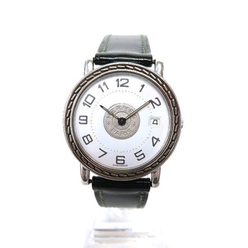 HERMES serie date quartz clock watch men
