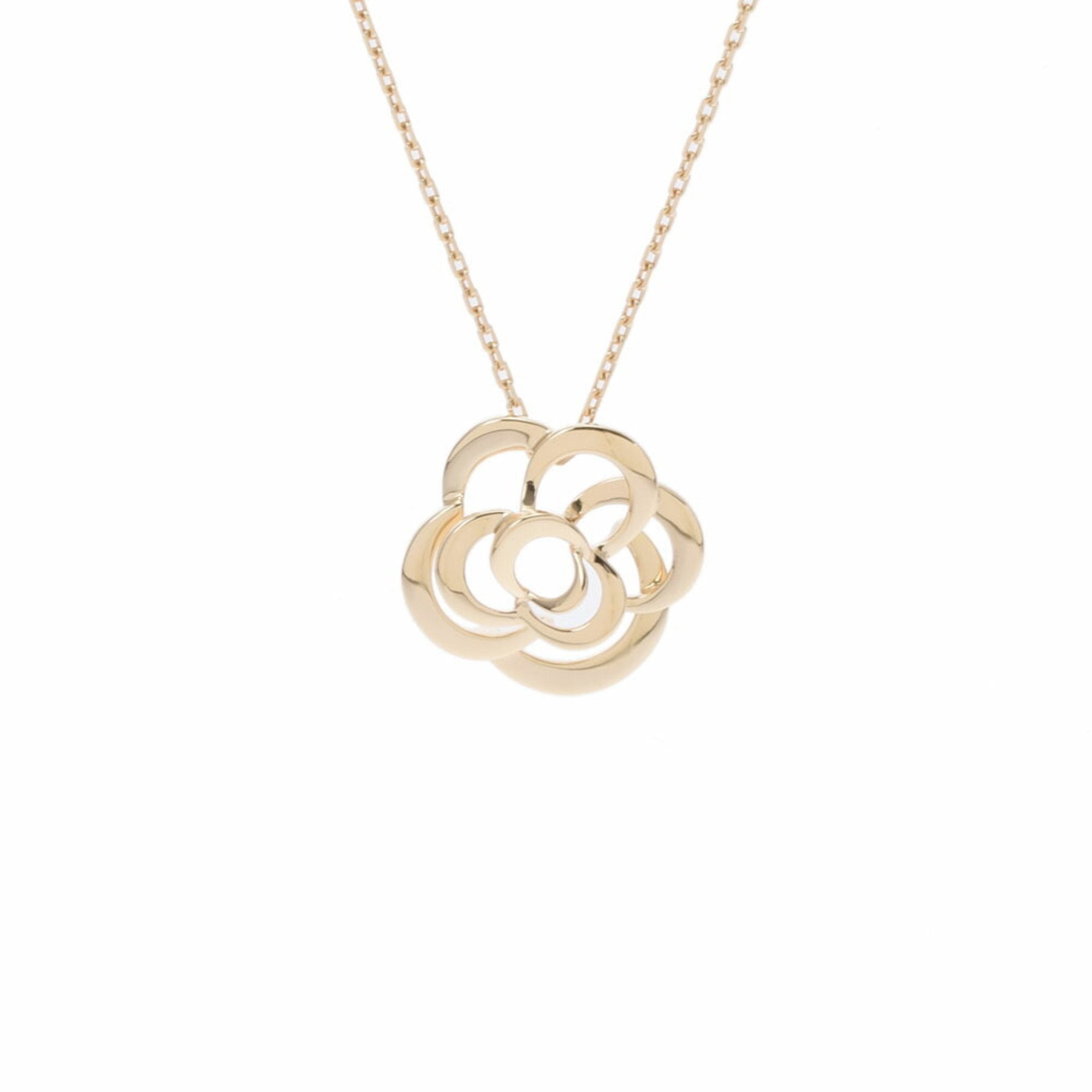 Chanel Camellia Flower Necklace J2925 Ladies K18YG