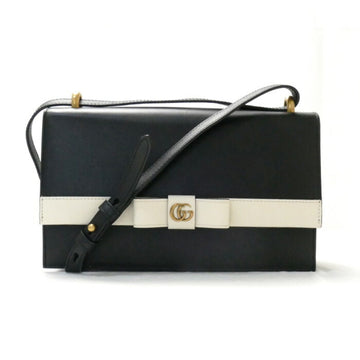 GUCCI GG Marmont Japan Limited Shoulder Bag Black White 432680 Women's