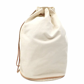 HERMES Polochon Mimil Shoulder Bag Ladies Ivory Cotton