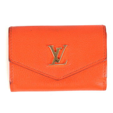 LOUIS VUITTON Portefeuille Lock Mini Wallet M63921 Made in 2020 Japan Limited Compact Trifold Tangerine Orange Spain