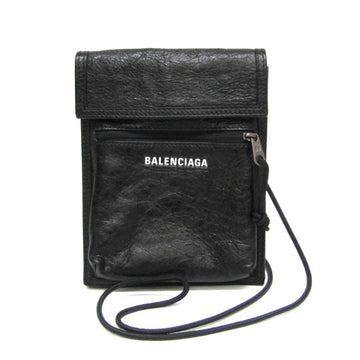 BALENCIAGA EXPLORER POUCH 532298 Women,Men Leather,Canvas Shoulder Bag Black