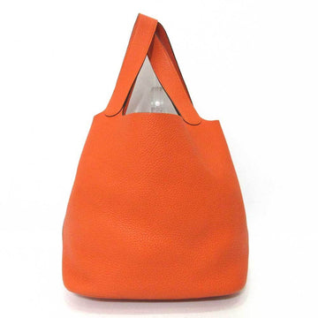 HERMES Bag Picotin Lock GM Orange Silver Hardware Handbag Tote Ladies Taurillon Clemence