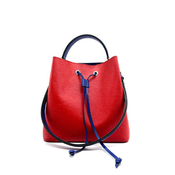 LOUIS VUITTON Handbag Shoulder Bag Epi Neonoe Leather Red/Blue Silver Ladies M54365