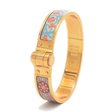 HERMES Charniere Bangle Bracelet Gold/Multicolor