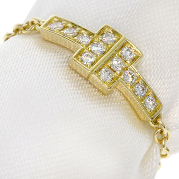 TIFFANY T Chain Diamond Ring K18 Yellow Gold Women's &Co.