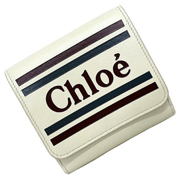 CHLOE  Bi-Fold Wallet White Vic CHC19SP066A88 119 Leather Ladies
