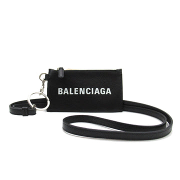 BALENCIAGA card & key strap Black leather 5945481IZI31090