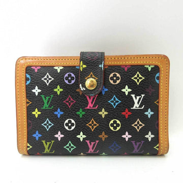 LOUIS VUITTON Wallet Portefeuille Viennois Black Mini Bifold Clasp Ladies Monogram Multicolor M92988