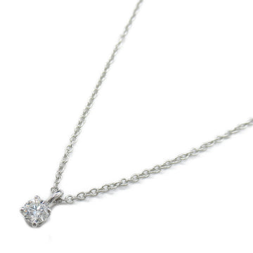 TIFFANY&CO Solitaire Necklace Necklace Clear Pt950Platinum Clear