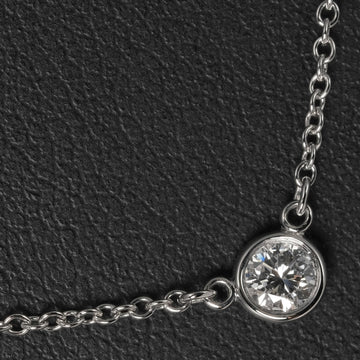 TIFFANY visor yard necklace approx. 0.14ct 2.50g Pt950 platinum diamond &Co.