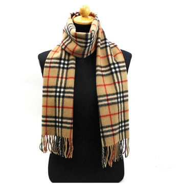 BURBERRY's of London Wool Scarf Camel x Check 162 31 cm S OF LONDON Women's